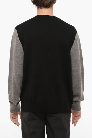 Crew Neck MODERNIST Sweater with Color Block Design