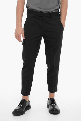 Skinny Fit Cargo Pants with Belt Loops