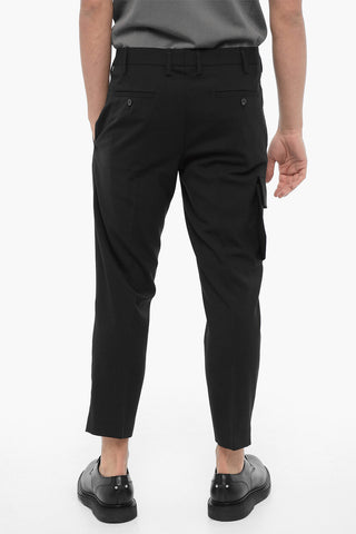 Skinny Fit Cargo Pants with Belt Loops