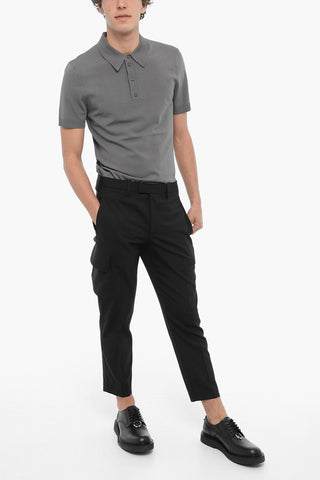 Skinny Fit Cargo Pants with Belt Loops