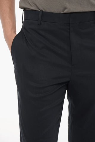 Cropped Fit Chinos Pants with Zipped Hem