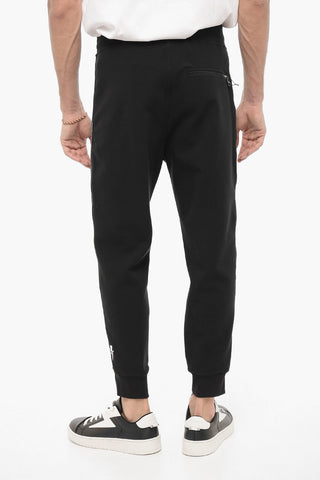 Cotton Blend Sweatpants with Contrasting Details