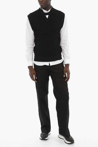 Knitted TRIANGLE Vest with Cut-out Detail