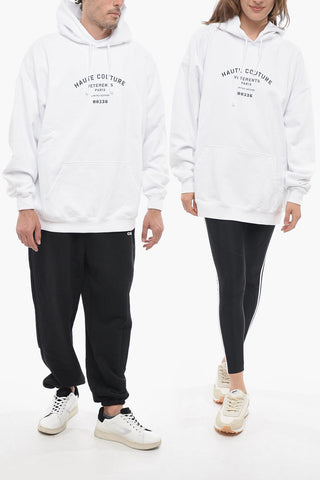 Brushed Cotton Oversized UNISEX Hoodie with Contrasting Print