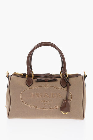 Canvas Bowler Bag with Jacquard Logo
