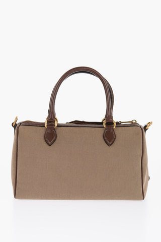 Borsa Bauletto in Canvas con Logo Jacquard