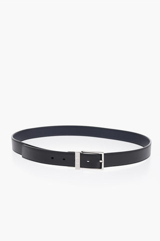 HOMME Reversible Lether Belt with Brass Buckle