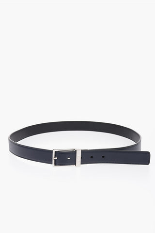 HOMME Reversible Lether Belt with Brass Buckle