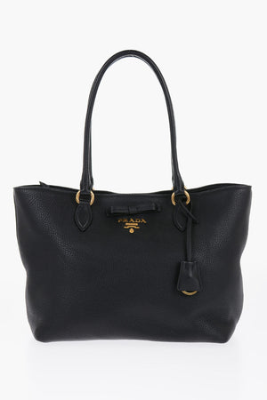 Grain de Poudre Leather Tote Bag with Inner Pocket