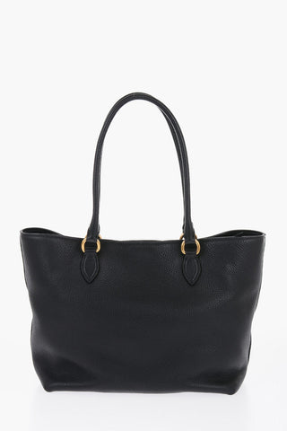 Borsa Tote in Pelle Grain de Poudre con Tasca Interna