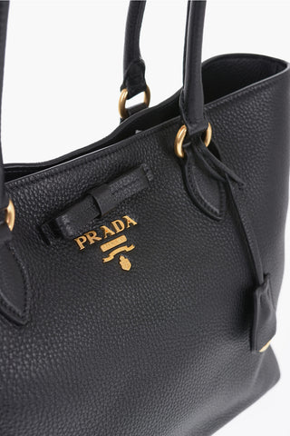 Borsa Tote in Pelle Grain de Poudre con Tasca Interna
