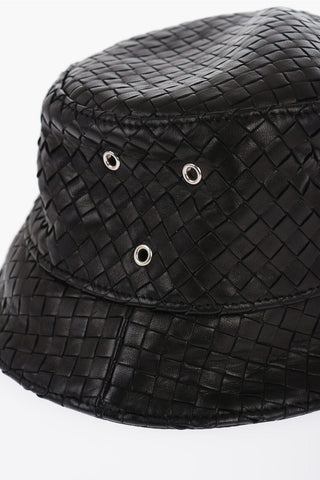 Cappello Bucket in Nappa Intrecciata