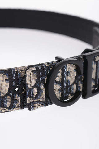 HOMME Cintura in Tessuto Jacquard con Fibbia Monogram