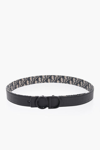 HOMME Jacquard Canvas Belt with Monogram Buckle