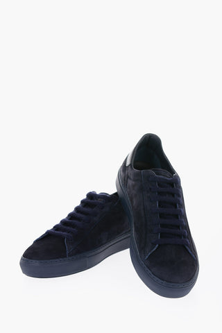 Suede ALL ROUND Low-Top Sneakers with Textured Leather Detail