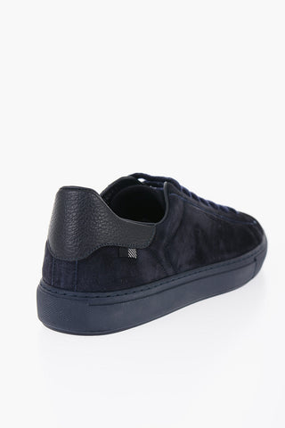 Suede ALL ROUND Low-Top Sneakers with Textured Leather Detail