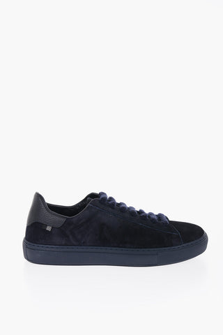 Suede ALL ROUND Low-Top Sneakers with Textured Leather Detail