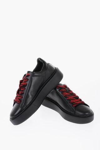 Leather W'S ALL AROUND Low Top Sneakers with Contrasting Strings