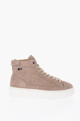 Suede ALL AROUND High-Top Sneakers with Zip
