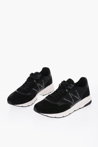 Sneakers Basse in Tessuto e Suede con Dettagli Logati