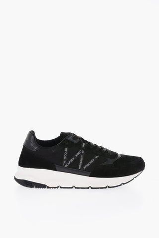 Sneakers Basse in Tessuto e Suede con Dettagli Logati