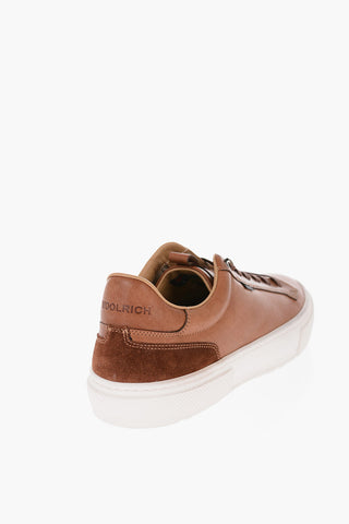 Leather HIKER ALL AROUND Low-Top Sneakers with Suede Detail