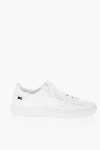 Solid Color Leather ALL AROUND Low Top Sneakers