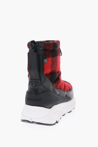 Buffalo Checked Virgin Wool ARCTIC Booties with Leather Details