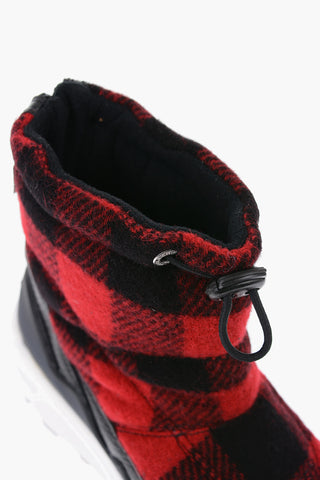 Buffalo Checked Virgin Wool ARCTIC Booties with Leather Details