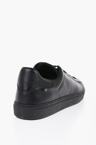 Leather ALL ROUND Low-Top Sneakers with Textured Leather Detail