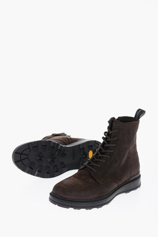 Suede WORK Combat Boot with Zip
