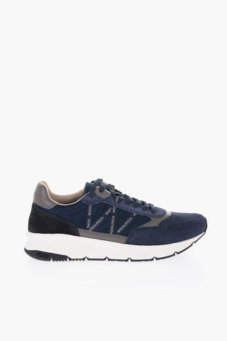 Mesh and Suede CITY RUNNER Low-Top Sneakers with Logo-Details