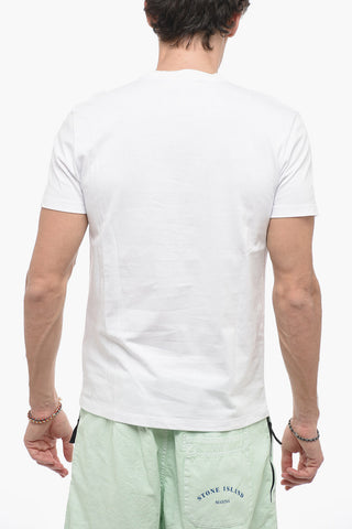 Crew Neck WHITE HORSE Cotton T-Shirt