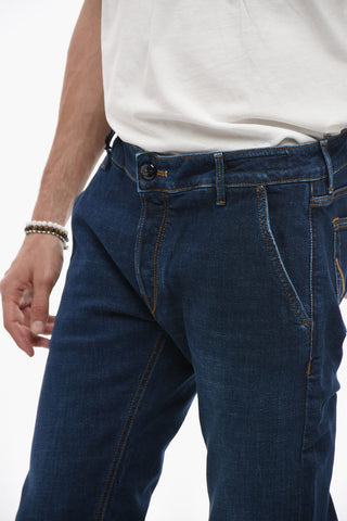 Straight Leg PARMA Jeans with Visible Stitching 17cm