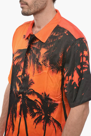 Camicia in Satin Stampata All-Over