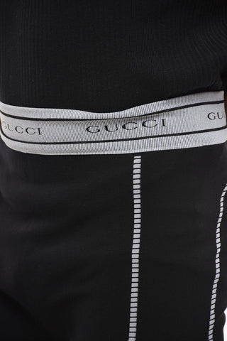 Biker Leggings With Logoes Bands