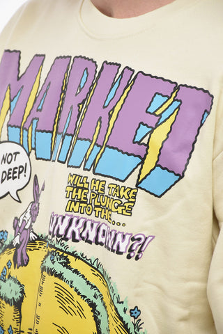 SMILEY Printed Fleeced-Cotton Crew-neck Sweatshirt