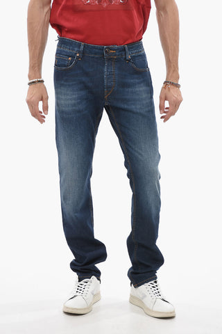 Stretch Denim RAVELLO Jeans with Visible Stitching 18cm