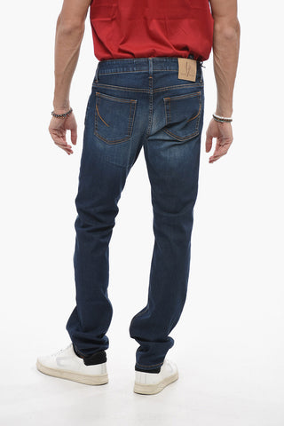 Stretch Denim RAVELLO Jeans with Visible Stitching 18cm