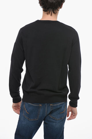 Maglia Girocollo in Cotone Leggero con Taschino sulla Manica