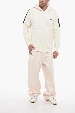 Cotton Blend Hoodie with Contrasting Details