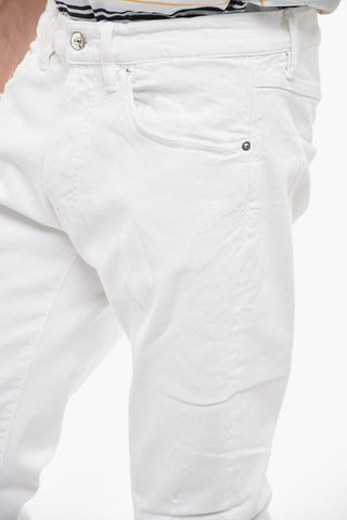 Jeans ROCK a Gamba Dritta con Bottoni Argentati 17cm
