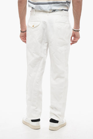 HOMME PLUS Straight Leg Solid Color Chino Pants