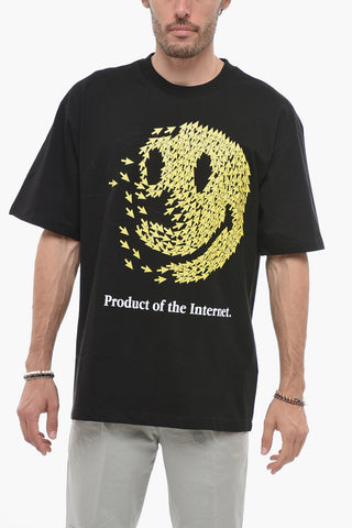 SMILEY Frontal Printed Crew-neck T-shirt