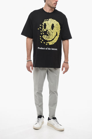 SMILEY Frontal Printed Crew-neck T-shirt