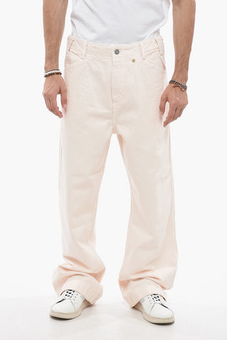 Jeans a Gamba Dritta in Tinta Unita 27cm