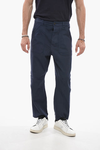 Low-Waist Cotton Stretch Pants