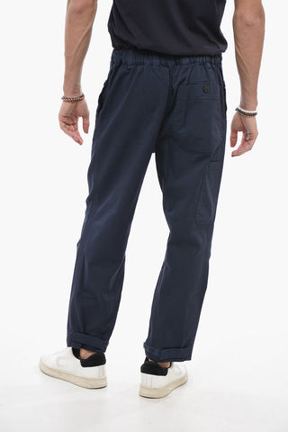 Low-Waist Cotton Stretch Pants