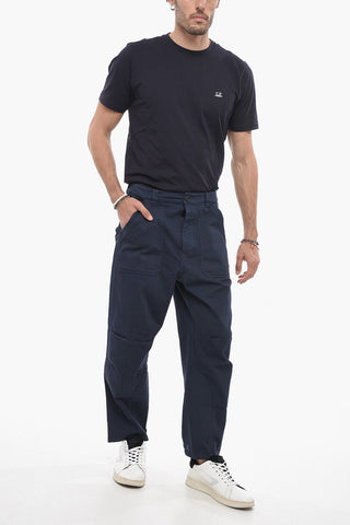 Low-Waist Cotton Stretch Pants