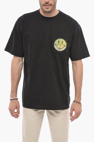 SMILEY Crew-Neck T-shirt With Printed Breast Pocket